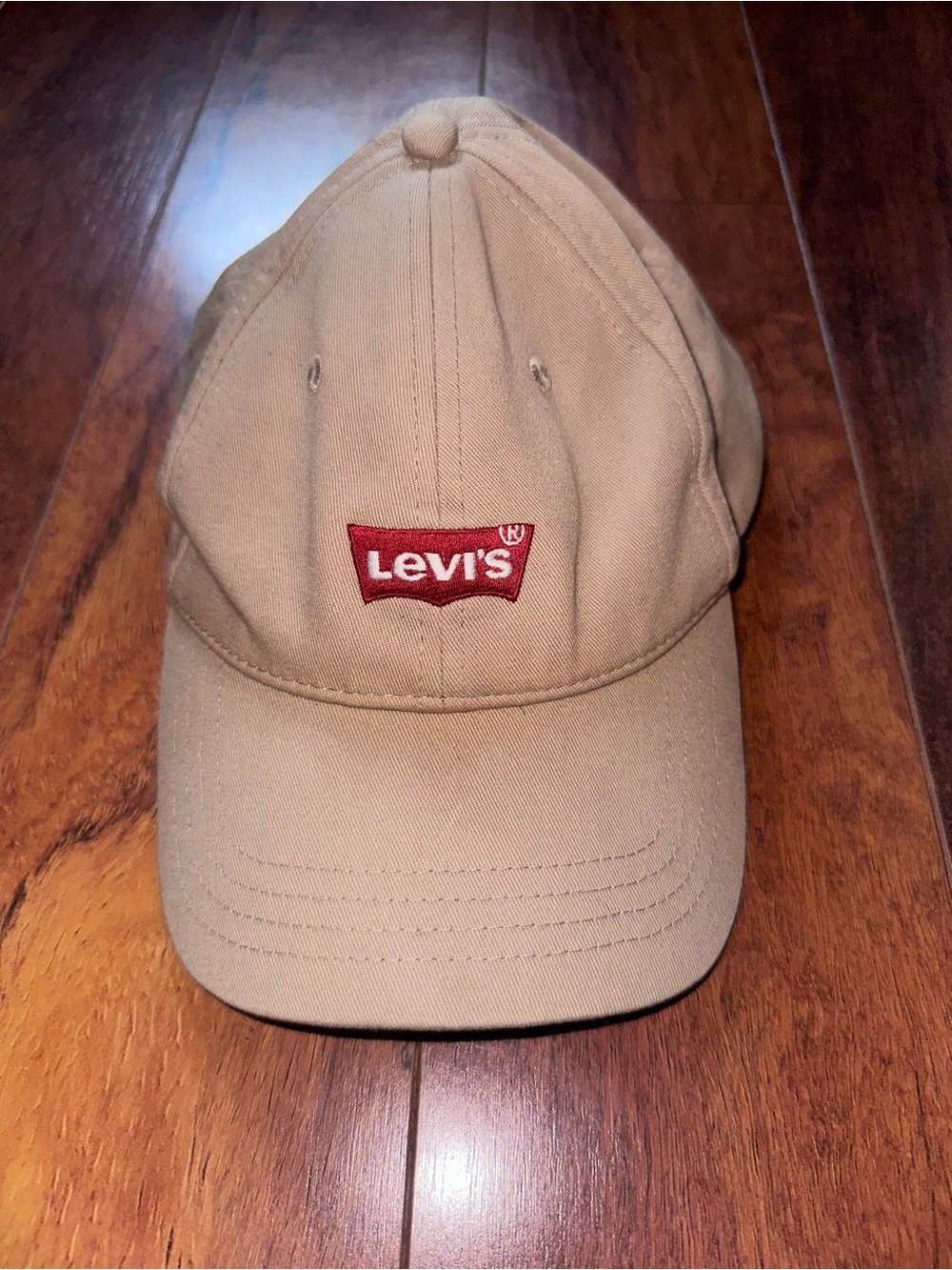 Levi's Tan Baseball Cap with Red Logo